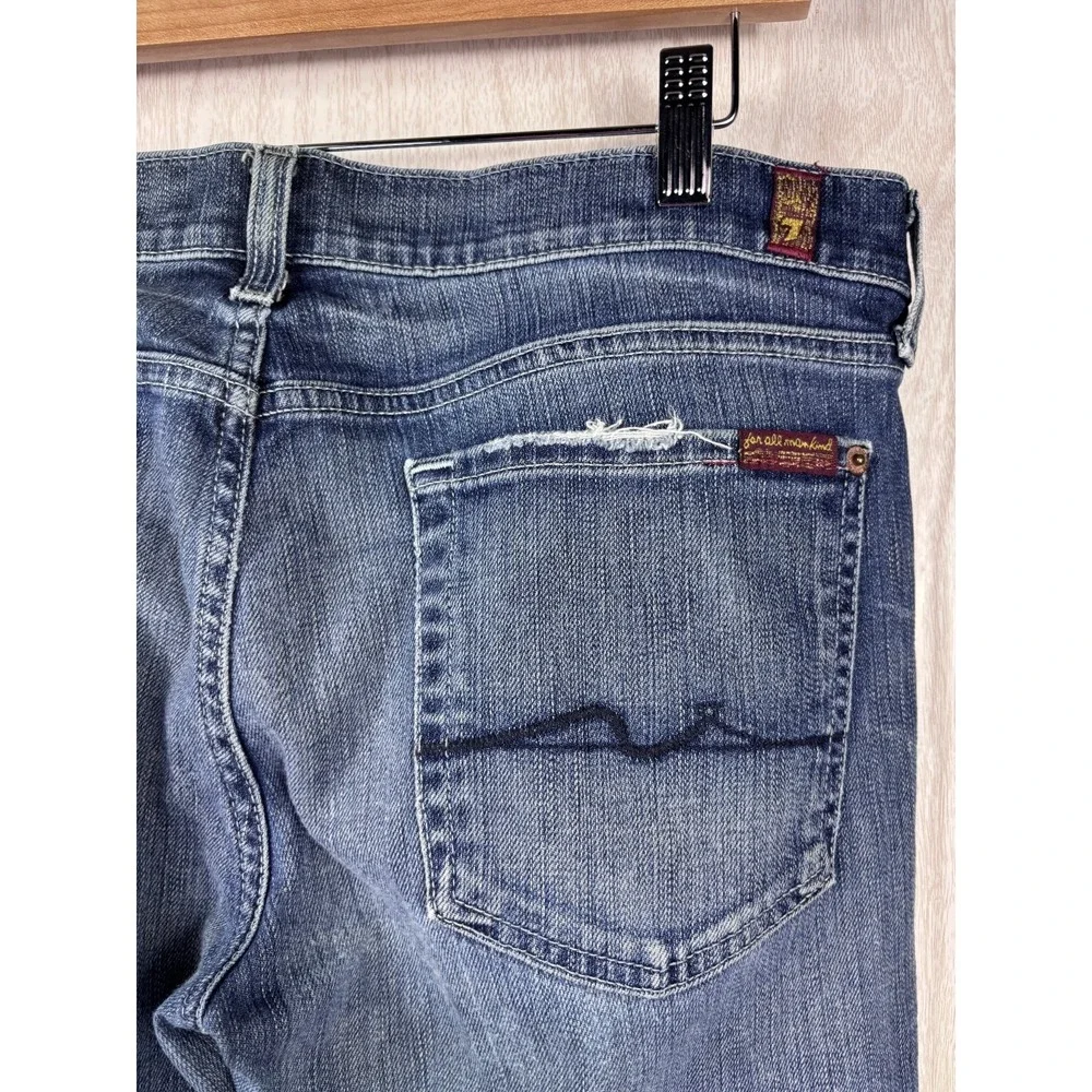 7 For All Mankind Bootcut‎ Jeans Women's 31x33 Low Rise Flare Y2K Stretch Denim - Picture 6 of 11